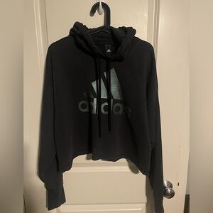 Adidas oversized cropped hoodie. Black, size medium but could fit large or XL